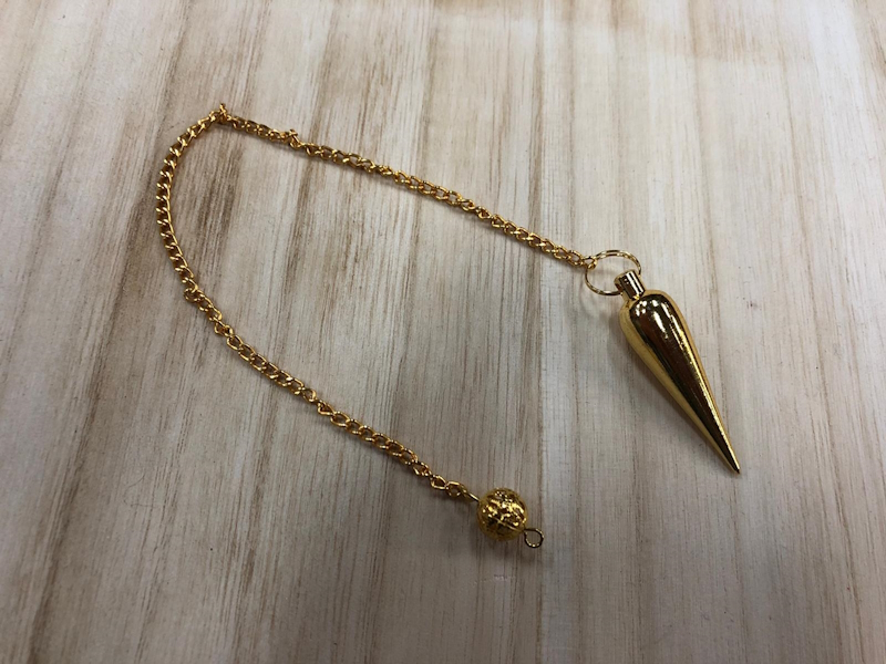 Péndulo Gota Alargada Dorada